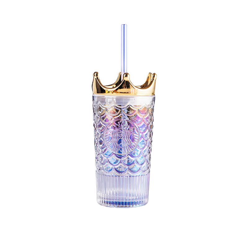 Starbucks 470ml fish scale glass straw cup